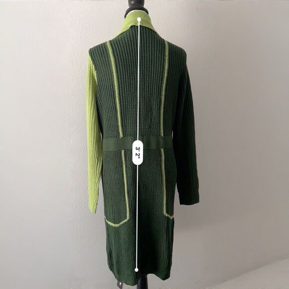 NWT Green Long Cardigan MEDIUM Shein X - Picture 4 of 4